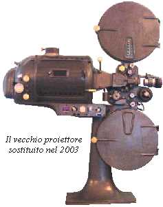 Il vecchio proietore sostituito nel 2003